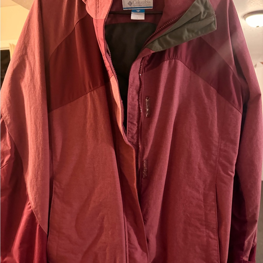 Columbia Women’s Burgundy and Olive Performance Jacket